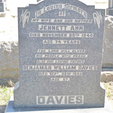 DAVIES Benjaman William -1948 &amp; Jennett Ann -1940