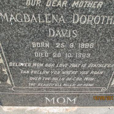 DAVIS Henry John 1874-1950 &amp; Magdalena Dorothea 1888-1963