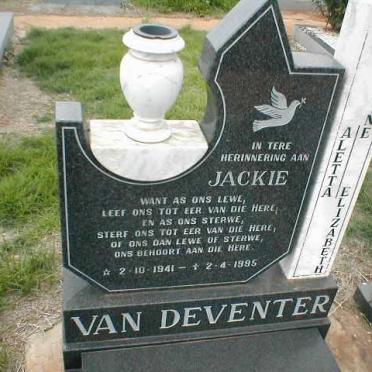 DEVENTER Jackie, van 1941-1995