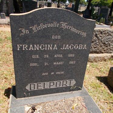 DELPORT Jacobus Johannes Petrus 1886-1964 &amp; Francina Jacoba 1889-1963