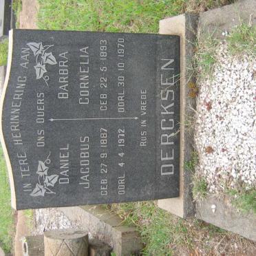 DERCKSEN Daniel Jacobus 1887-1972 &amp; Barbra Cornelia 1893-1970