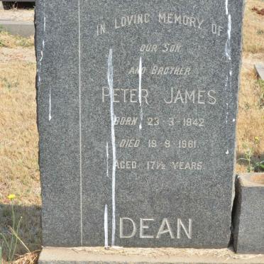 DEAN Peter James 1942-1961