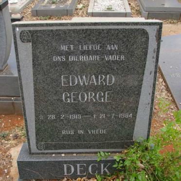 DECK Edward George 1919-1984
