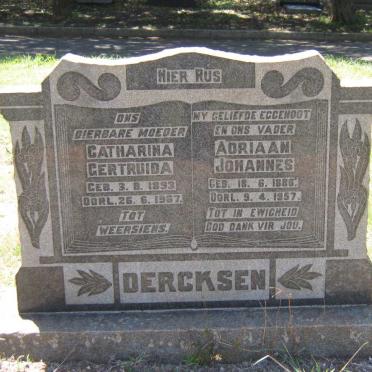 DERCKSEN Adriaan Johannes 1886-1957 &amp; Catharina Gertruida 1893-1967