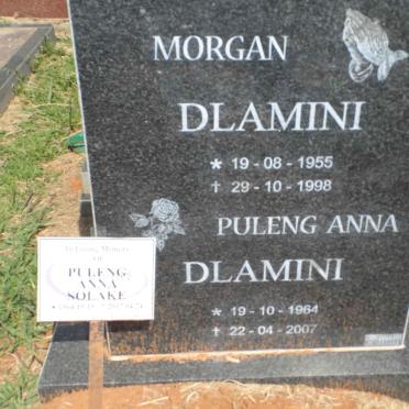 DLAMINI Morgan 1955-1998 &amp; Puleng Anna SOLAKE 1964-2007