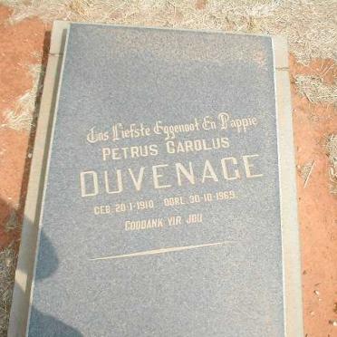 DUVENAGE Petrus Carolus 1910-1969