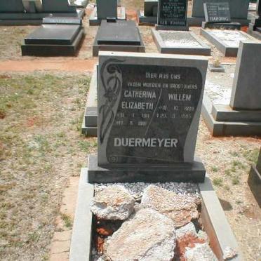 DUERMEYER Willem 1899-19?? &amp; Catherina Elizabeth 1911-1981