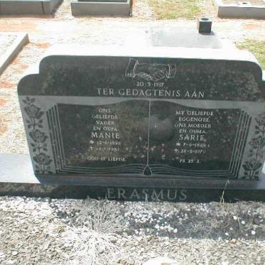ERASMUS Manie 1896-1982 &amp; Sarie 1899-1979