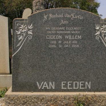 EEDEN Gideon Willem, van 1911-1958