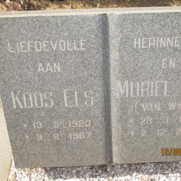 ELS Koos 1920-1987 &amp; Muriel VAN WYK 1927-2004
