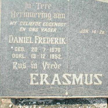 ERASMUS Daniel Frederik 1878-1952