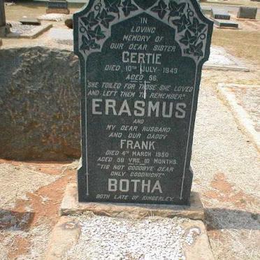 ERASMUS Gertie  -1943 :: BOTHA Frank  -1950