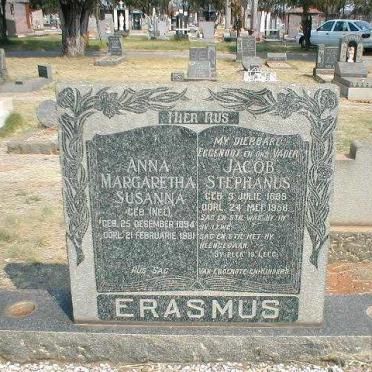 ERASMUS Jacob Stephanus 1889-1956 &amp; Anna Margaretha Susanna NEL 1894-1981