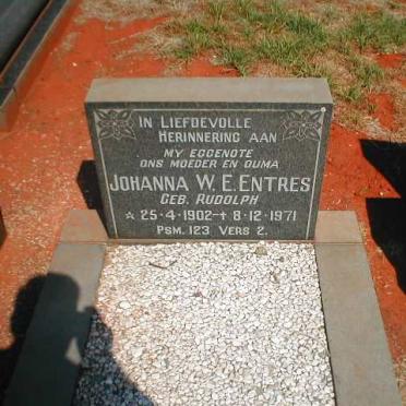 ENTRES Johanna W.E. nee RUDOLPH 1902-1971