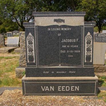 EEDEN Jacobus F., van -1958