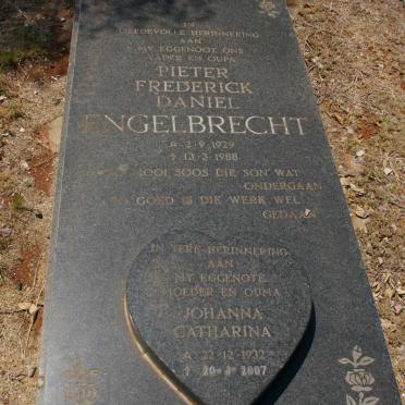 ENGELBRECHT Pieter Frederick Daniel 1929-1988 &amp; Johanna Catharina 1932-2007