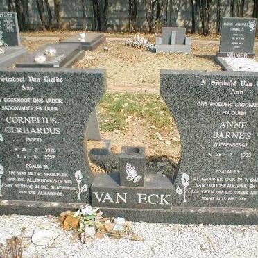ECK Cornelius Gerhardus, van 1926-1997 &amp; Anne Barnes LIEBENBERG 1933-