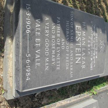 EPSTEIN Hyman Lazar 1906-1984
