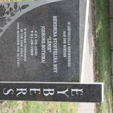 EYBERS Hendrina Stoffelina Mey nee BOTHMA 1930-1969