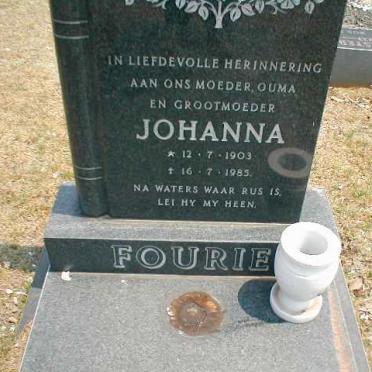 FOURIE Johanna 1903-1985