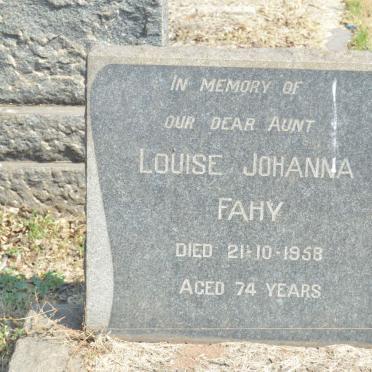 FAHY Louise Johanna -1958