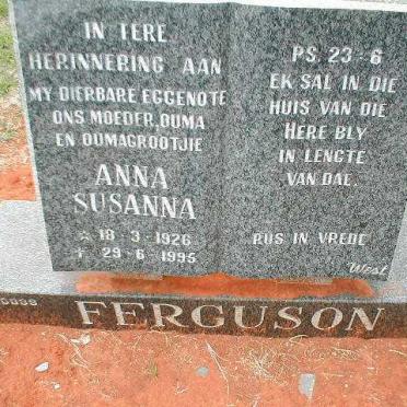 FERGUSON Anna Susanna 1926-1995