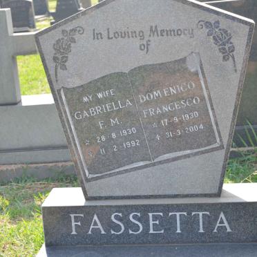 FASSETTA Domenico Francesco 1930-2004 &amp; Gabriella F.M. 1930-1992