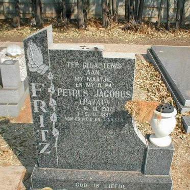 FRITZ Petrus Jacobus 1932-1996
