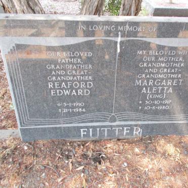 FUTTER Reaford Edward 1910-1984 &amp; Margaret Aletta KING 1917-1980