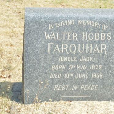FARQUHAR Walter Hobbs 1873-1956