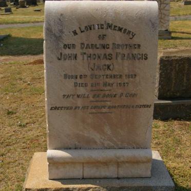 FRANCIS John Thomas 1887-1927