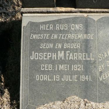 FARRELL Joseph M. 1921-1941