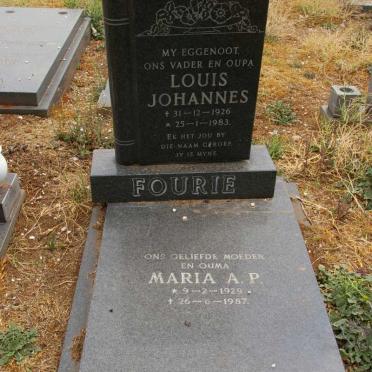 FOURIE Louis Johannes 1926-1983 &amp; Maria A.P. 1929-1987