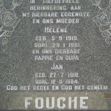 FOUCHE Jan 1918-1984 &amp; Helene 1919-1961