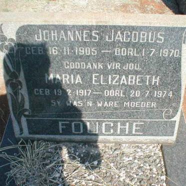 FOUCHÉ Johannes Jacobus 1905-1970 &amp; Maria Elizabeth 1917-1974