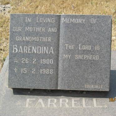 FARRELL Barendina 1900-1988
