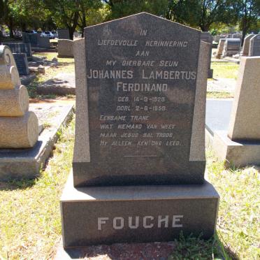 FOUCHE Johannes Lambertus Ferdinand 1923-1959
