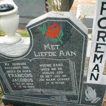 FOREMAN Francois Jacobus 1934-1994