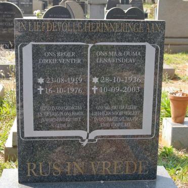FINDLAY Lena 1936-2003 :: VENTER Dirkie 1959-1976