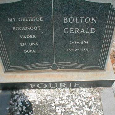 FOURIE Bolton Gerald 1895-1979