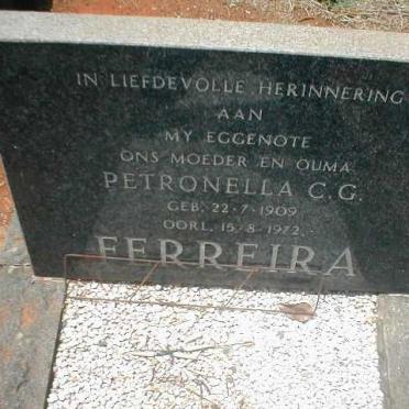 FERREIRA Petronella C.G. 1909-1972