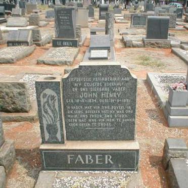 FABER John Henry 1894-1951