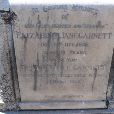 GARNETT Elizabeth Jane -1935 :: GARNETT Frank Noble -1948