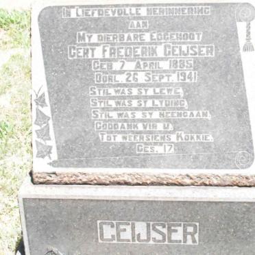GEIJSER Gert Frederik 1885-1941