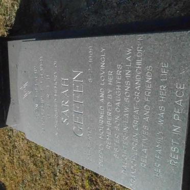 GEFFEN Sarah 1912-1999