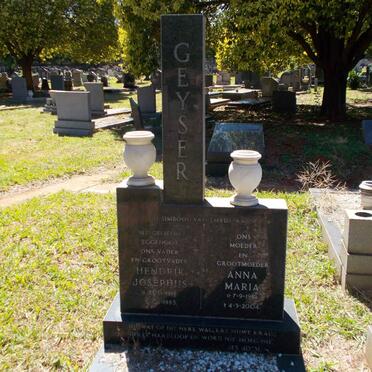 GEYSER Hendrik Josephus 1919-1983 &amp; Anna Maria 1919-2004 :: GEYSER Izak J.J. 1957-1976