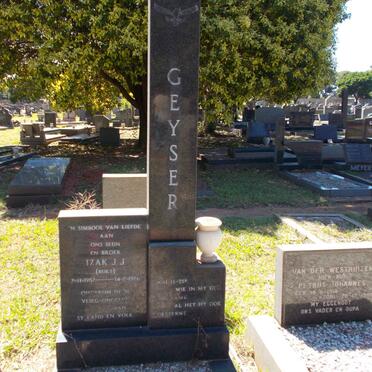 GEYSER Hendrik Josephus 1919-1983 &amp; Anna Maria 191?-2004 :: GEYSER Izak J.J. 1957-1976