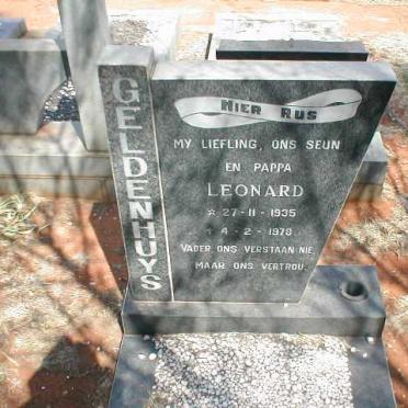 GELDENHUYS Leonard 1935-1978