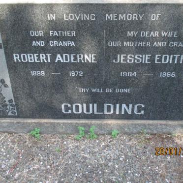 GOULDING Robert Aderne 1899-1972 &amp; Jessie Edith 1904-1966