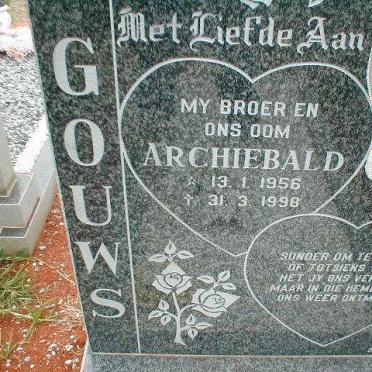 GOUWS Archiebald 1956-1998